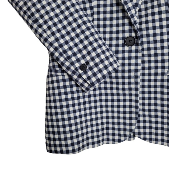 ZARA Women's Jacket Blazer Plaid Lapel Fitted Size XS - Picture 6 of 8